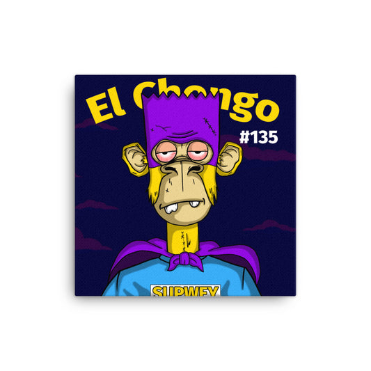 El Chongo #135 El Bartoman Canvas Print, 12x12